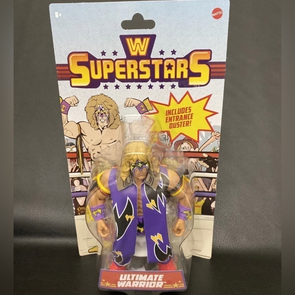 W Superstars Ultimate Warrior Figure Mattel Includes Entrance Ouster. Series 2.